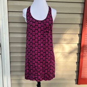 Betsey Johnson womens black& pink silk dress